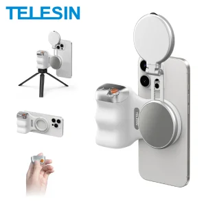 ידית צילום TELESIN לסמארטפון עם חיבור מגנטי ושלט רחוק ידית צילום TELESIN לסמארטפון עם חיבור מגנטי ושלט רחוק