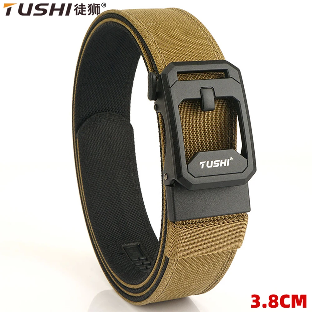 חגורה טקטית TUSHI לגברים מניילון עמיד עם אבזם אוטומטי